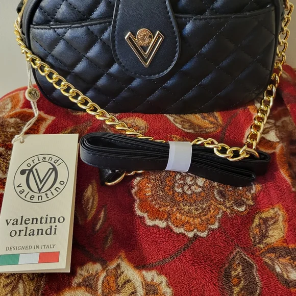 🇮🇹 Valentino Orlandi Black zip crossbody. NWT. - Picture 5 of 6
